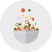 Serving bowls, round vegetable bowls either rimmed or coupare used for serving salads, pastas, or other side dishes.