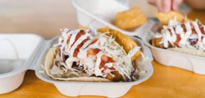 A to-go container for food