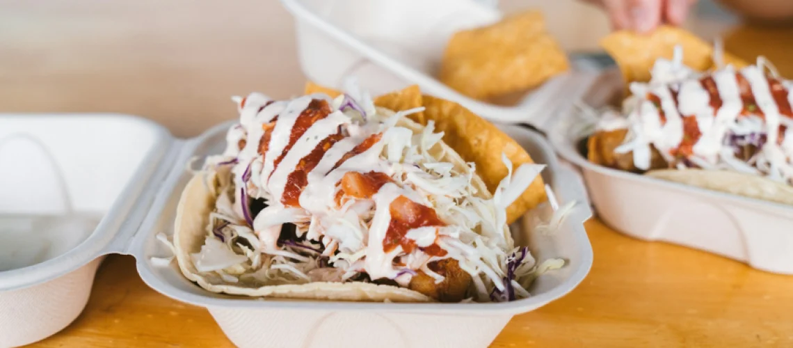 A to-go container for food